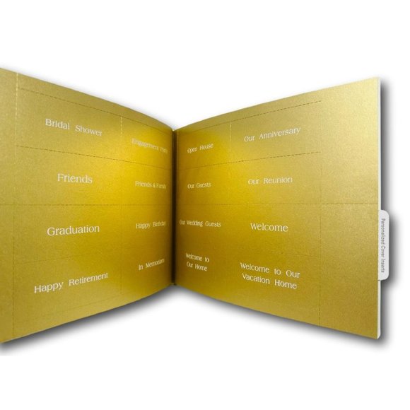 Hallmark Guest Book Pale Green Flocked Multi Occasion Open House Party Memorial - Picture 3 of 5